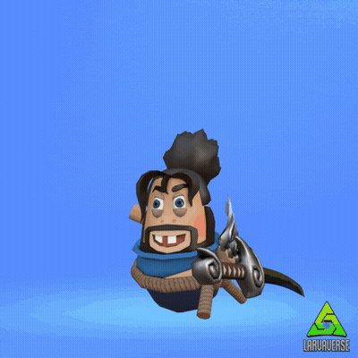 Cartoon Character With Sword Ha Ha Ha GIF