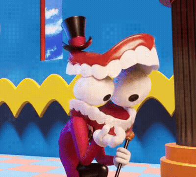 Cartoon Character With Top Hat Holding Stick GIF