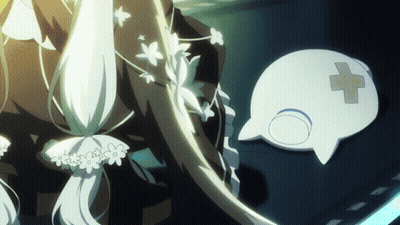 Cartoon Character With White Cross On Arm GIF