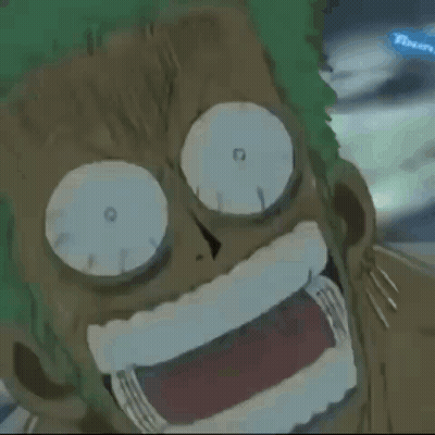 Cartoon Character With White Eyes And Big Smile GIF