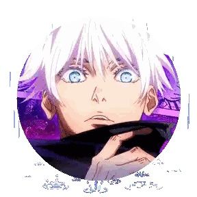 Cartoon Character With White Hair And Blue Eyes Sticker