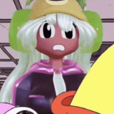Cartoon Character With White Hair And Green Hat GIF
