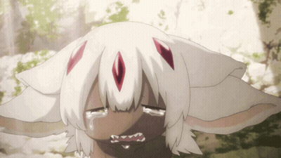 Cartoon Character With White Hair And Red Eyes Close Up GIF