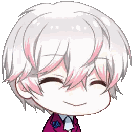 Cartoon Character With White Hair And Red Highlights Sticker