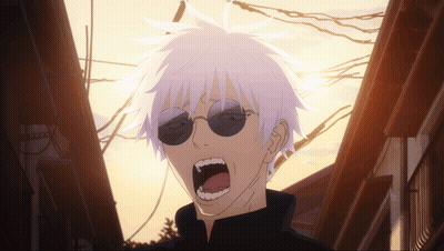Cartoon Character With White Hair And Sunglasses Screaming GIF