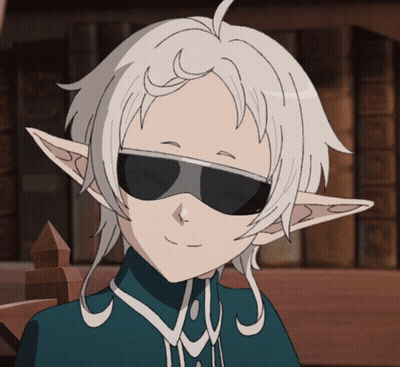 Cartoon Character With White Hair And Sunglasses Smiling GIF