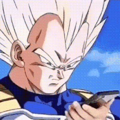 Cartoon Character With White Hair Holding Cell Phone