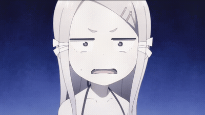 Cartoon Character With White Hair Making Funny Face GIF