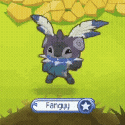 Cartoon Character With Wings And Name Tag Fanguu GIF