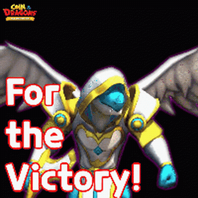 Cartoon Character With Wings For The Victory GIF