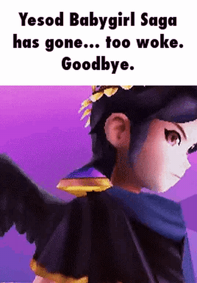 Cartoon Character With Wings On Purple Background GIF