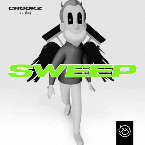 Cartoon Character With Wings Sweep GIF