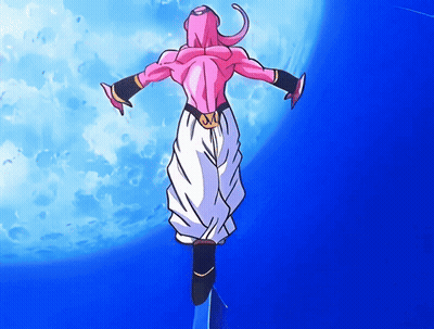Cartoon Character With X On Belt Flying GIF