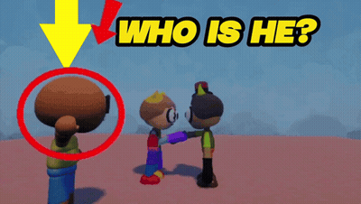 Cartoon Character With Yellow Arrow Saying Who Is He GIF
