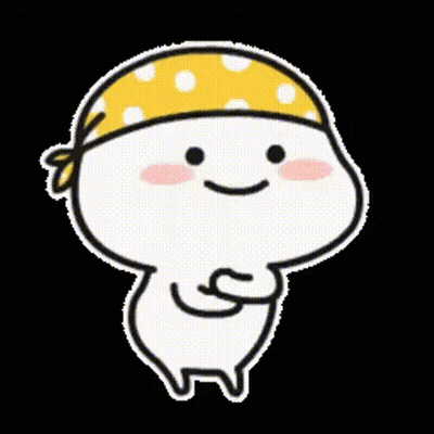 Cartoon Character With Yellow Bandana And Smile GIF