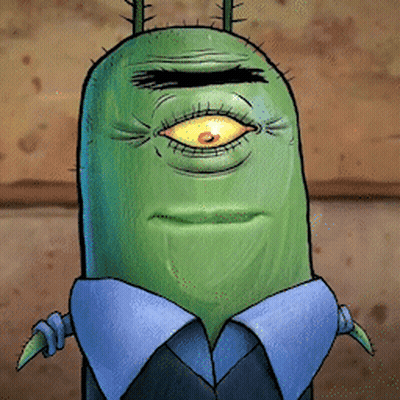 Cartoon Character With Yellow Eye In Suit And Tie GIF