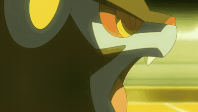 Cartoon Character With Yellow Eyes Close Up GIF