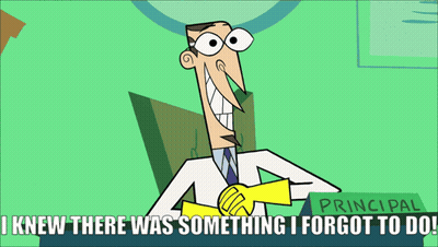 Cartoon Character With Yellow Glove Saying I Knew There Was Something I Forgot To Do GIF