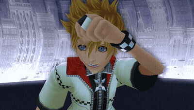 Cartoon Character With Yellow Hair And Blue Eyes Holding Fist Up GIF