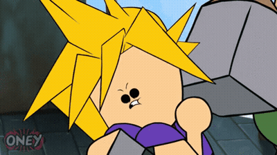 Cartoon Character With Yellow Hair And Purple Shirt Saying Oney GIF