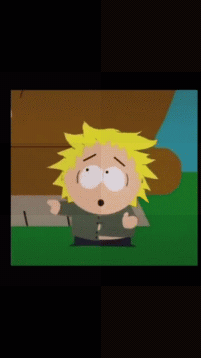 Cartoon Character With Yellow Hair And White Eyes GIF