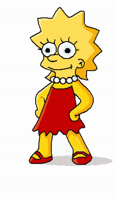 Cartoon Character With Yellow Hair in Red Dress