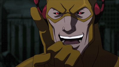 Cartoon Character With Yellow Mask And Red Eyes GIF