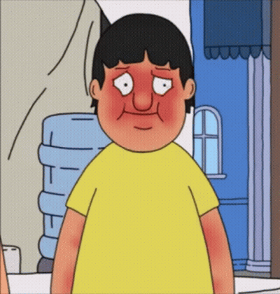 Cartoon Character With Yellow Shirt And Red Face GIF