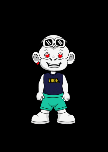 Cartoon Character With Zhot Shirt GIF