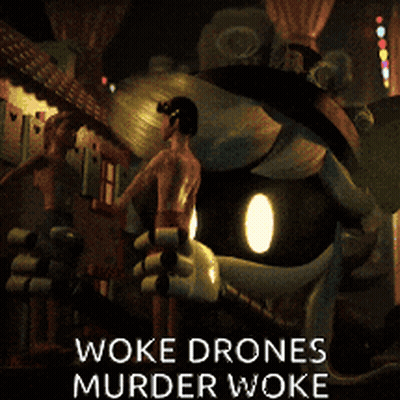 Cartoon Character Woke Drones Murder Woke GIF