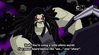 Cartoon Character Yeah You're Using Lotta Aliens Words GIF