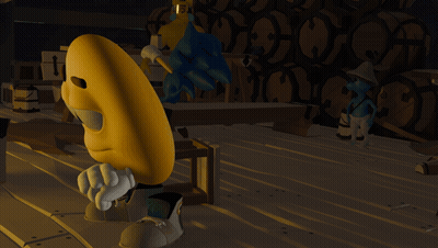Cartoon Character Yellow Face Blue Hat GIF