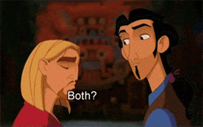 Cartoon Characters Asking Both GIF
