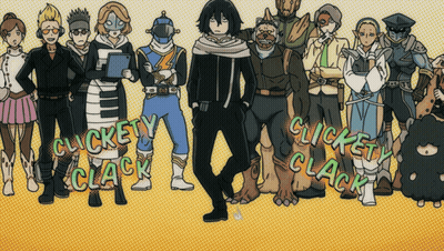 Cartoon Characters Clickety Clack Yellow Background GIF