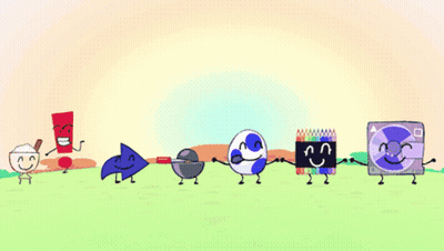Cartoon Characters Dancing In A Line GIF