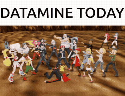 Cartoon Characters Dancing In Front Of Datamine Today Sign GIF