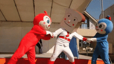 Cartoon Characters Dancing On Stage GIF