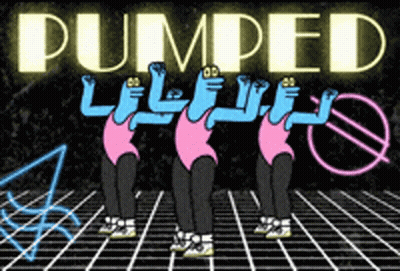 Cartoon Characters Dancing Pumped GIF