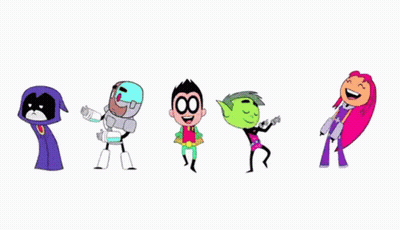 Cartoon Characters Dancing Together GIF