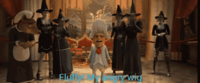 Cartoon Characters Fluffy My Angry Wig GIF