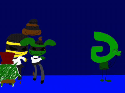 Cartoon Characters Group With Green Character GIF
