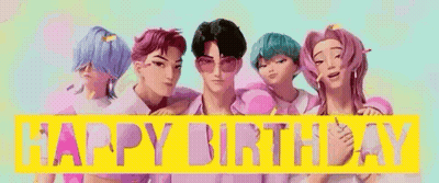 Cartoon Characters Happy Birthday GIF