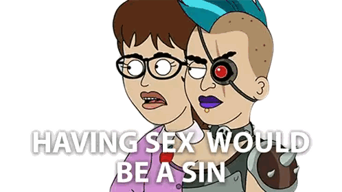 Cartoon Characters Having Sex Would Be A Sin Sticker