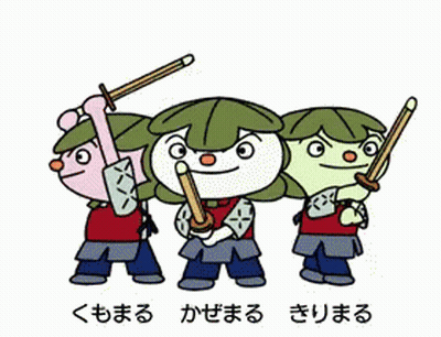 Cartoon Characters Holding Swords With Letter K GIF