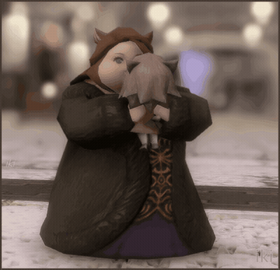 Cartoon Characters Hugging With IK GIF