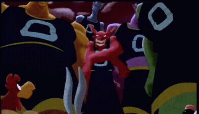 Cartoon Characters In Black Jerseys With Zero GIF