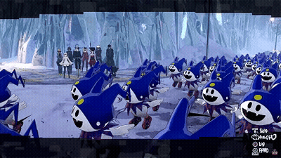 Cartoon Characters In Blue Hats GIF