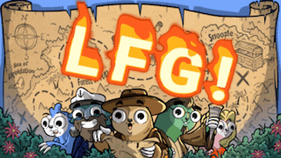 Cartoon Characters In Front Of Map Saying LFG GIF