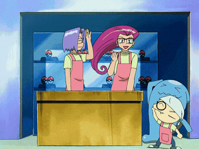 Cartoon Characters In Front Of Pokémon Balls GIF