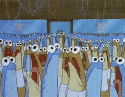 Cartoon Characters In Line Eyes Closed GIF